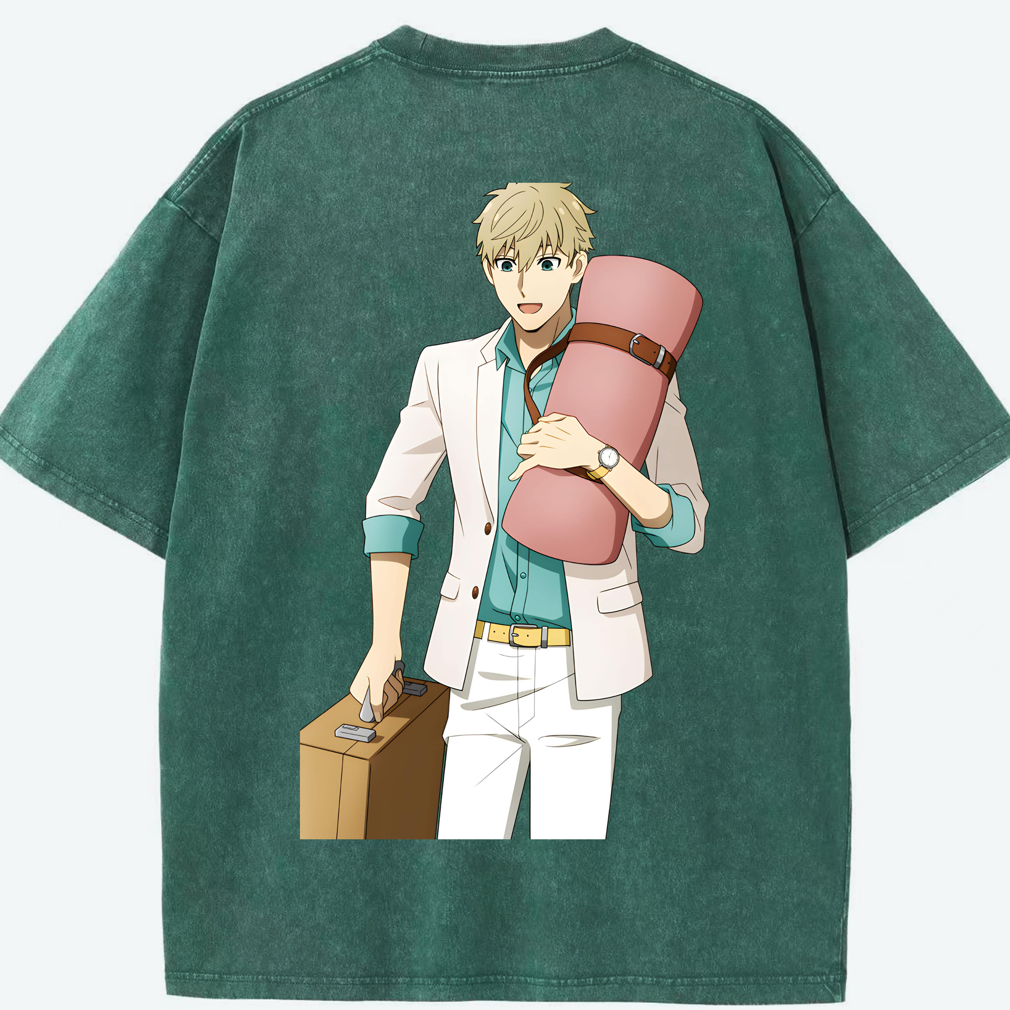 （画像用） SPY×FAMILY间谍家家酒 綿100% ヴィンテージ風 半袖Tシャツ（背面プリント）